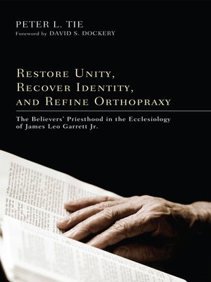 cover image of Restore Unity, Recover Identity, and Refine Orthopraxy